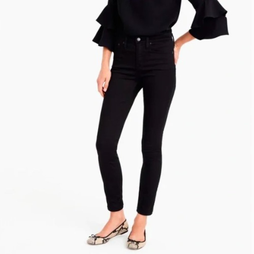 J. Crew Black Velvet Toothpick Jeans - Picture 1 of 7